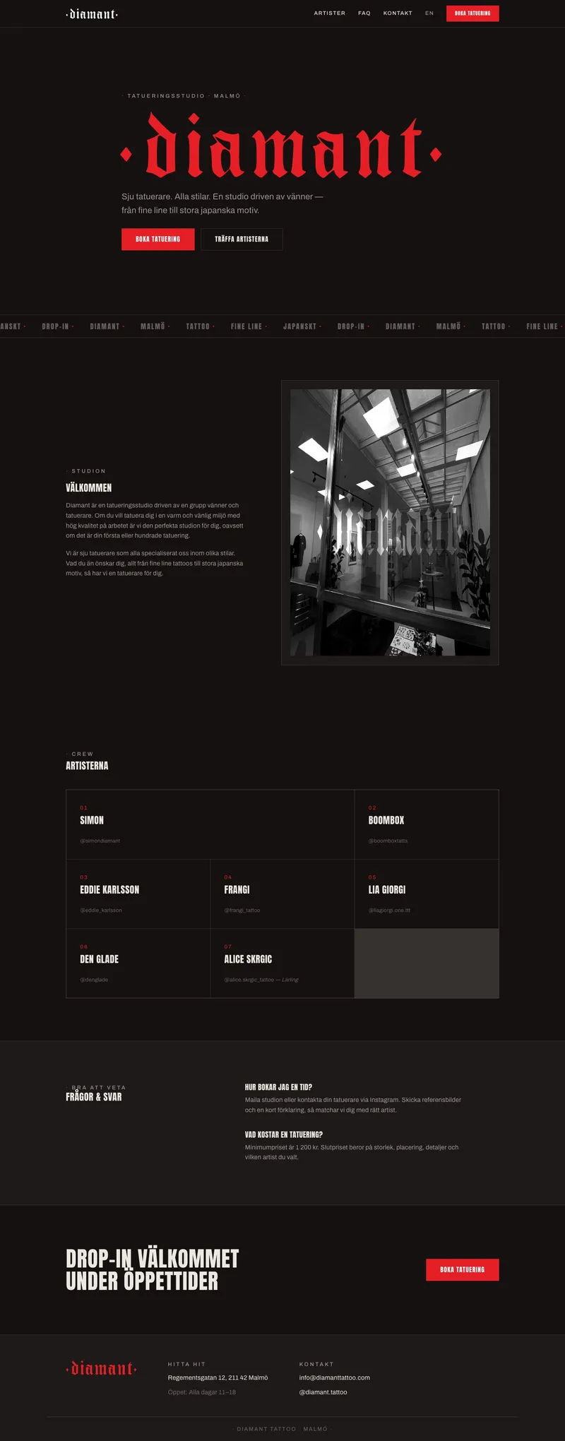 redesigned homepage — dark editorial